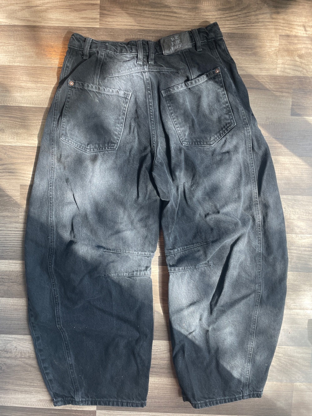 We The Free Lucky You Mid-Rise Black Barrel Jeans - Picture 2 of 5
